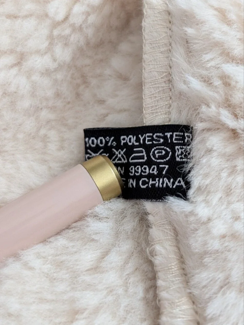 Le Luce Cream Faux Suede and Shearling Open Front Vest